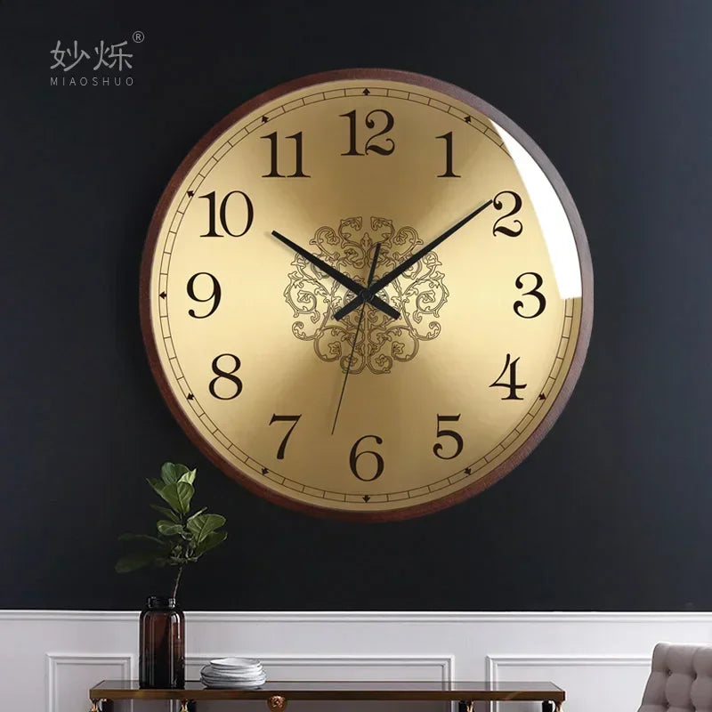 horloge murale design moderne en bois luxe silencieuse décorative idées cadeaux - vue 11 sur 14