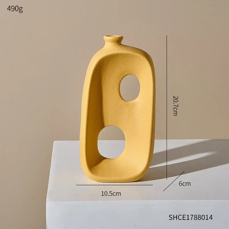 vase moderne en céramique pour décoration intérieure et extérieure - vue 10 sur 13