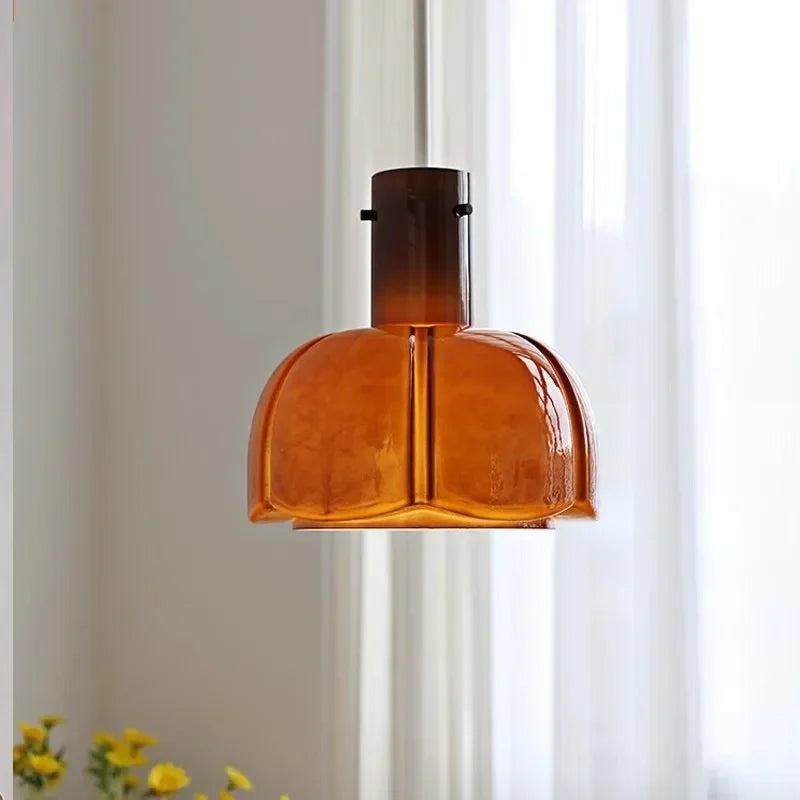 Suspension LED en verre au design nordique suspendu