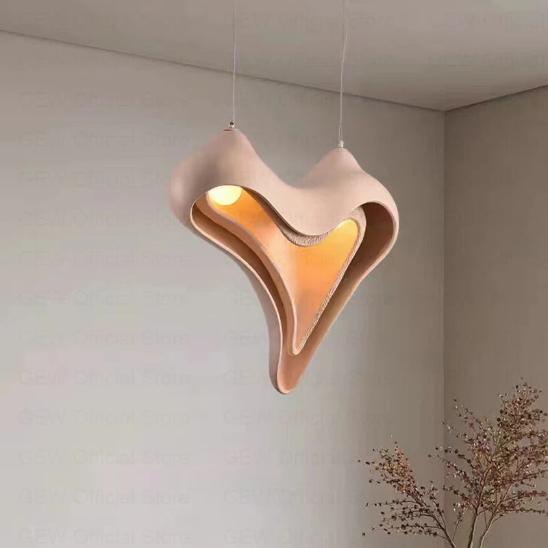 lustre moderne en plâtre design créatif conque suspension - vue 5 sur 9