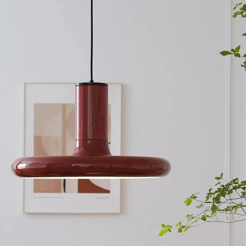 Suspension soucoupe volante rouge ovni nordique Vintage