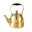 Bouilloire inox motif fleur infuseur amovible poignée isolante