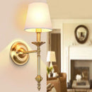 applique murale antique à LED avec abat-jour en tissu