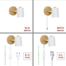 Applique murale nordique lampe de chevet avec interrupteur prise ue/UL Macaron Gu10 Lustre applique étude chambre moderne décor luminaire