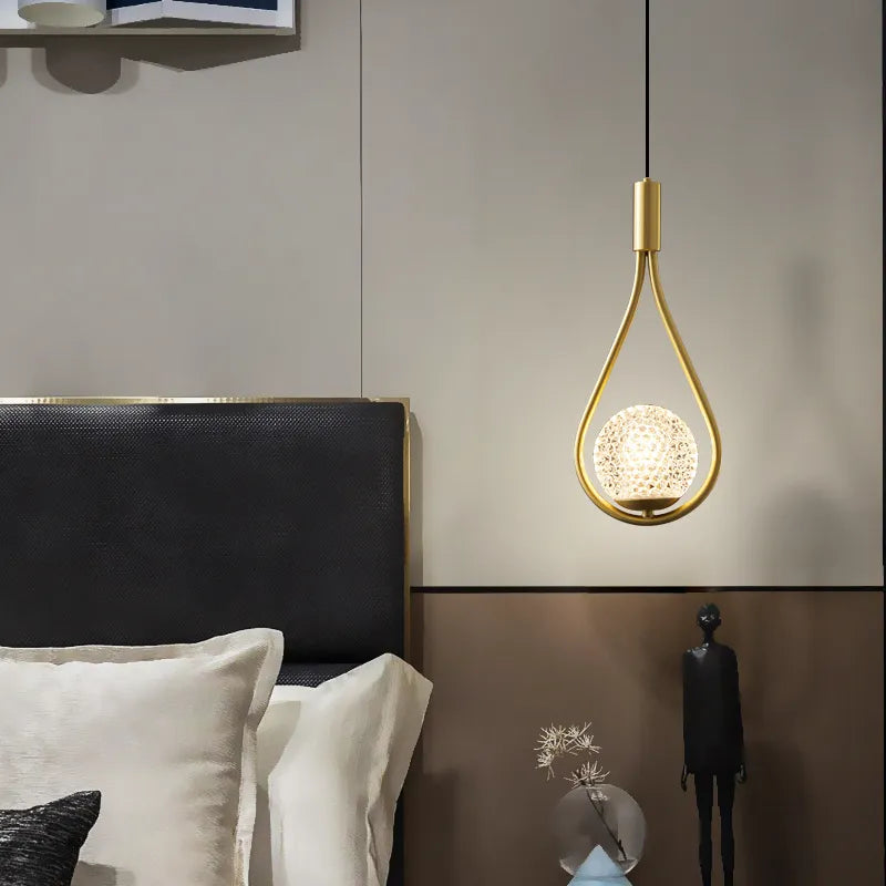 Suspension boule de verre pour chambre à coucher - vue 4 sur 8