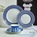 Assiette porcelaine style europeen motif classique pour dimsum
