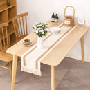 Chemin de table coton lin motif carreaux decoratif