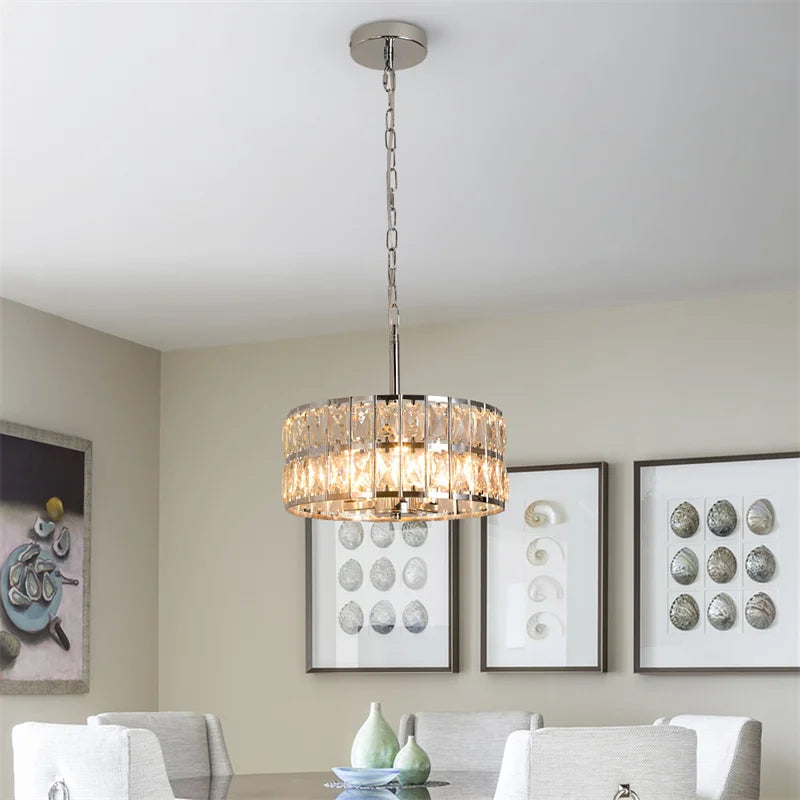 lustre de luxe en cristal suspendu pour décoration maison