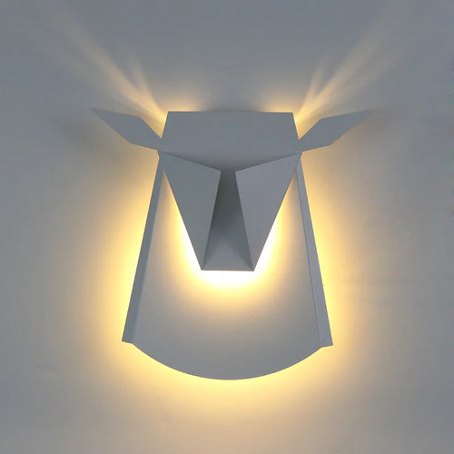 applique murale led en bois nordique minimaliste paon