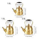 Bouilloire inox motif fleur infuseur amovible poignée isolante