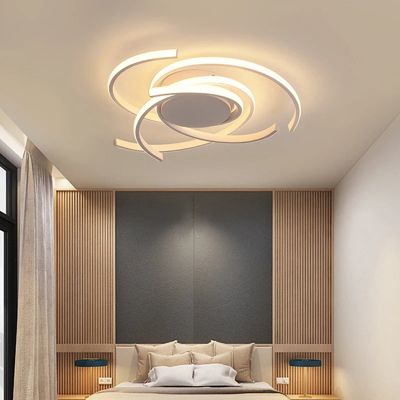 plafonnier led moderne avec télécommande pour décoration intérieure - vue 2 sur 11
