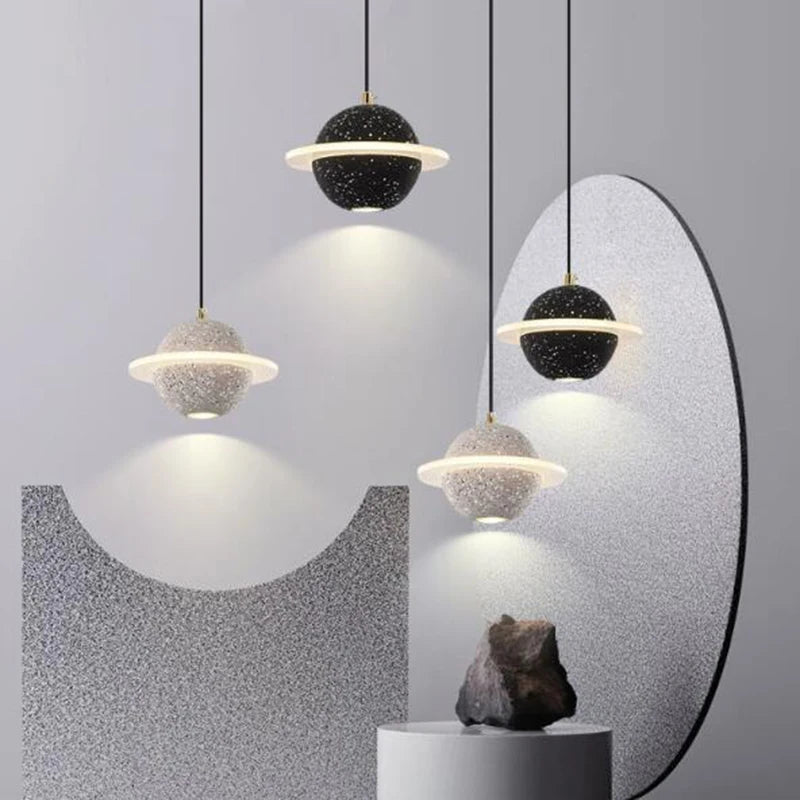 Planète marbre suspension salon chambre allée couloir chambre d'enfants décor lustre lampe Restaurant hôtel suspension - vue 7 sur 24