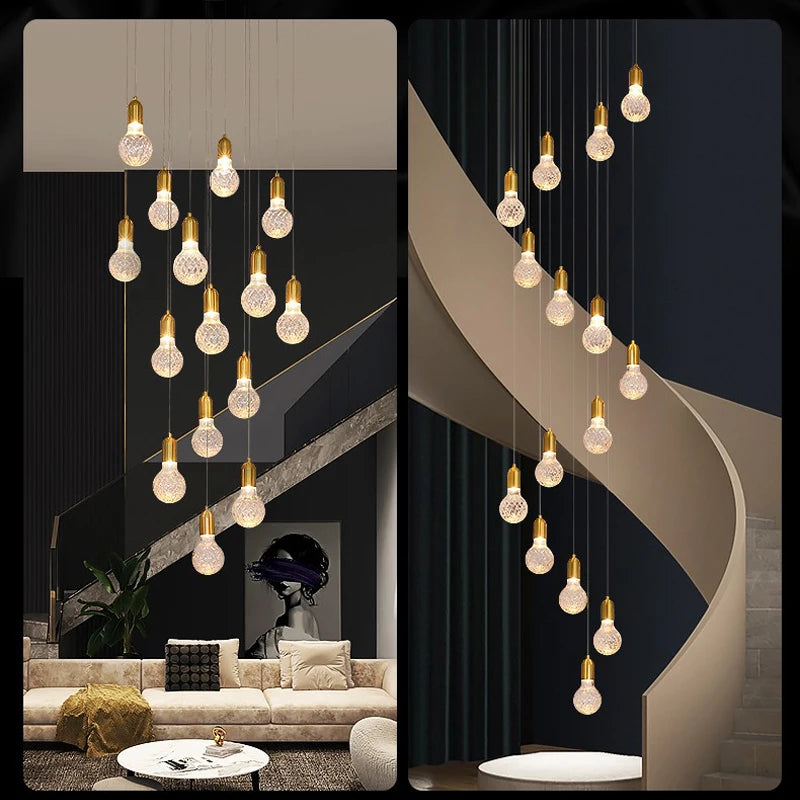 suspension moderne en verre pour villa de luxe - vue 6 sur 15