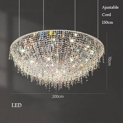 lustre en cristal rétro design luxueux pour décoration intérieure - vue 11 sur 12