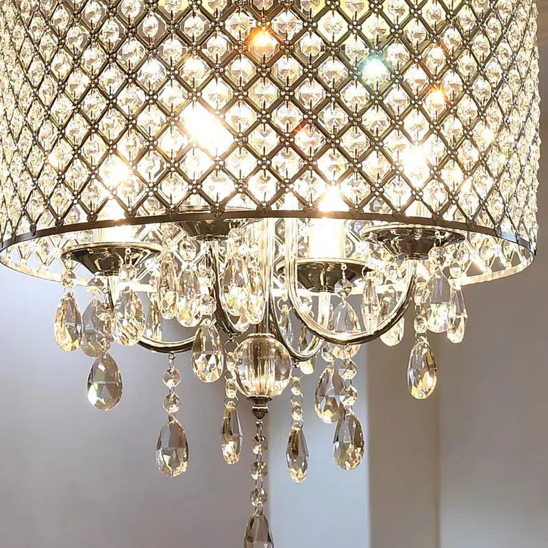 lustre vintage en cristal et fer pour restaurant ou bar