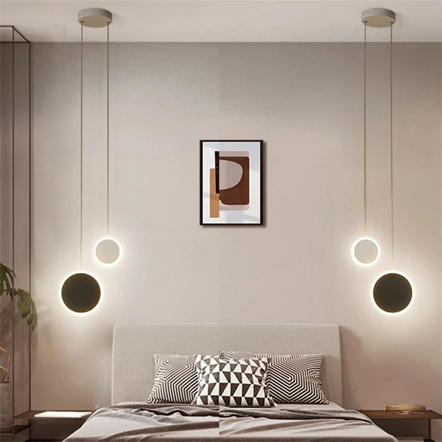 suspension en forme de lune double tête pour décoration intérieure - vue 6 sur 9