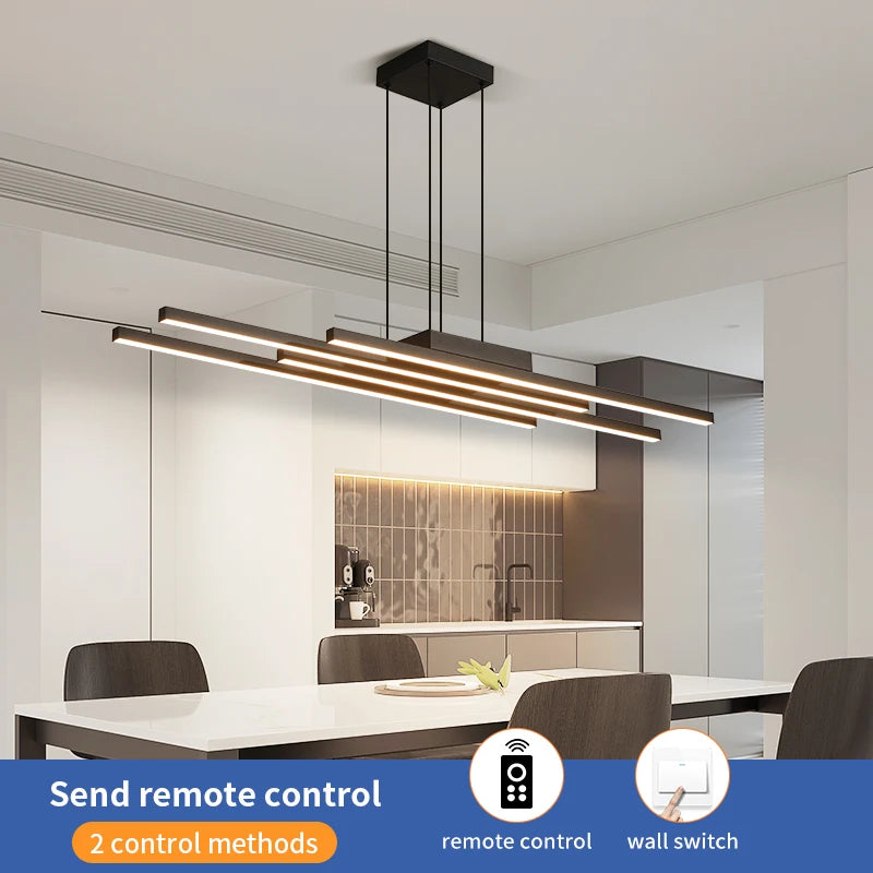 lustre moderne design nordique lumineux pour bar et restaurant - vue 4 sur 9