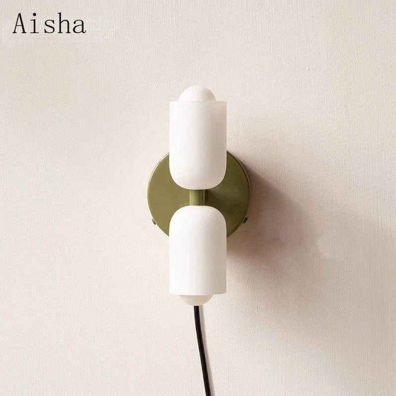 Applique murale en verre Simple à Double tête