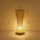 Lampe de Table en bambou tissée à la main