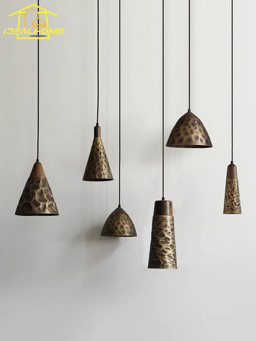 suspension vintage en laiton motifs marteau pour décoration intérieure