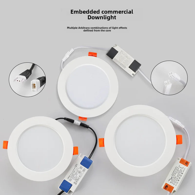 plafonnier led intérieur éclairage blanc froid moderne - vue 5 sur 15