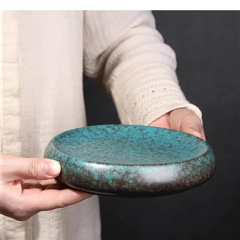 Assiettes plates ceramique style retro kiln sushi dessert - vue 3 sur 8