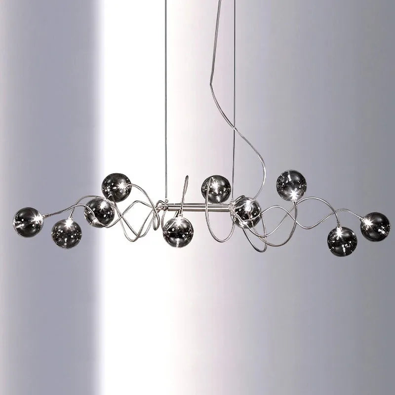 lustre nordique créatif en verre art lumineux pour décoration intérieure