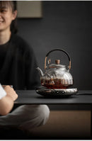 Bouilloire verre résistante chaleur thé moderne 1l