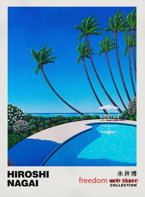 affiches d'art vintage japonais années 80 par hiroshi nagai décor mural