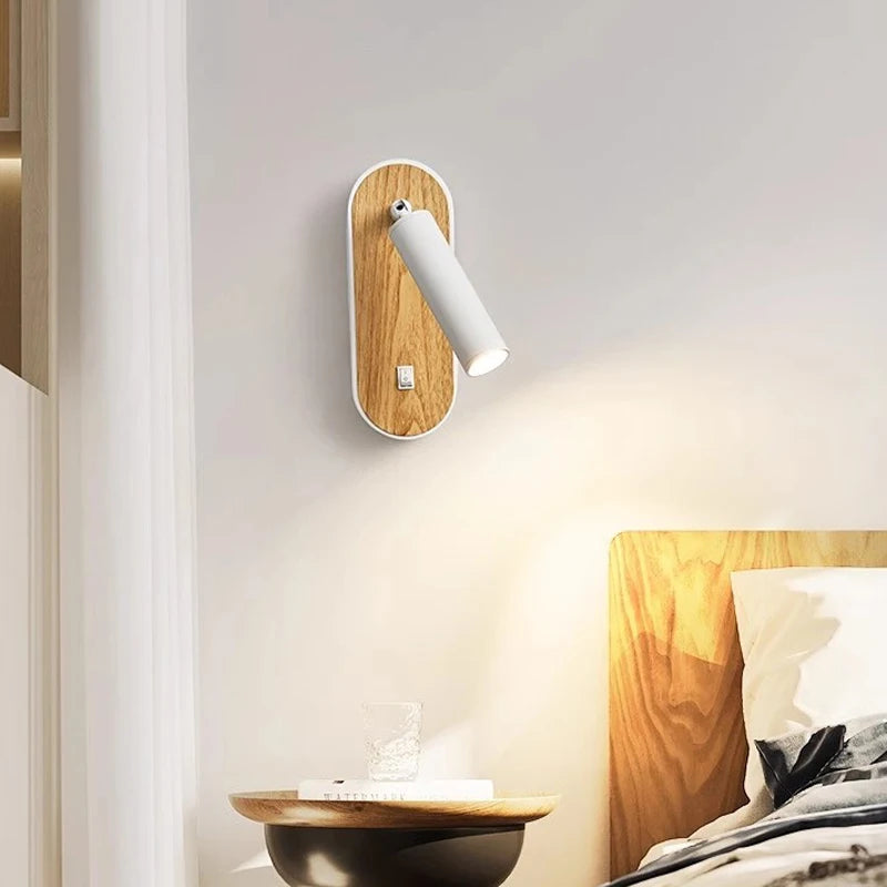 applique murale led en bois design nordique décoratif d'intérieur - vue 2 sur 8
