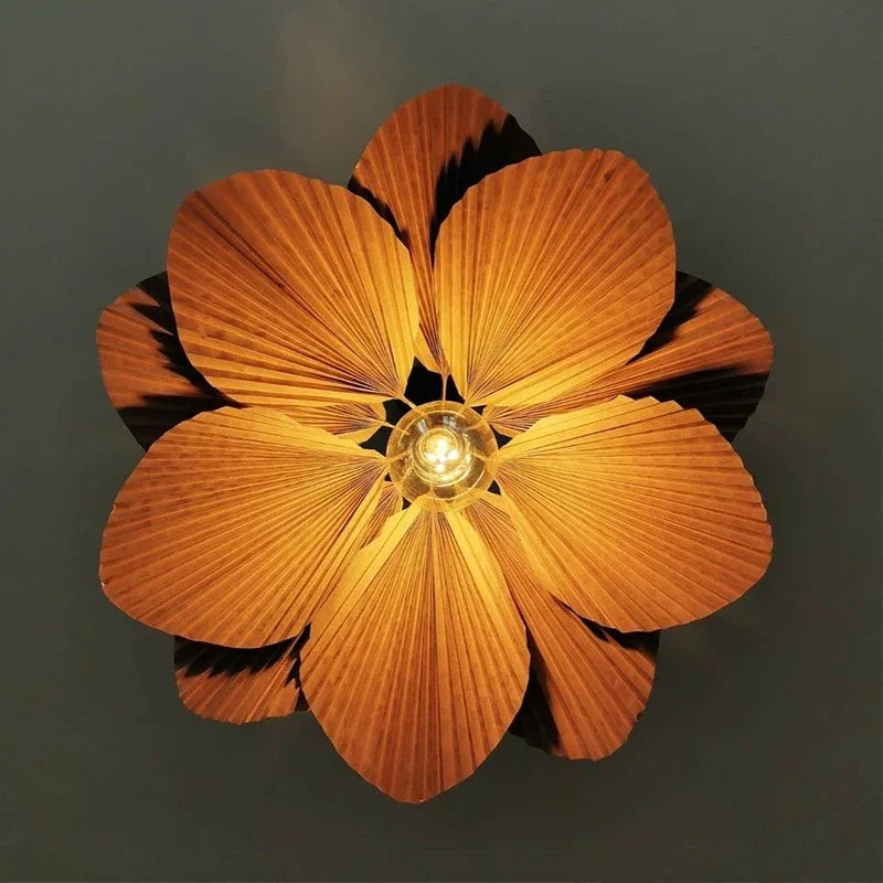 suspension wabi sabi japonaise luminaire décoratif artistique fleur - vue 5 sur 9