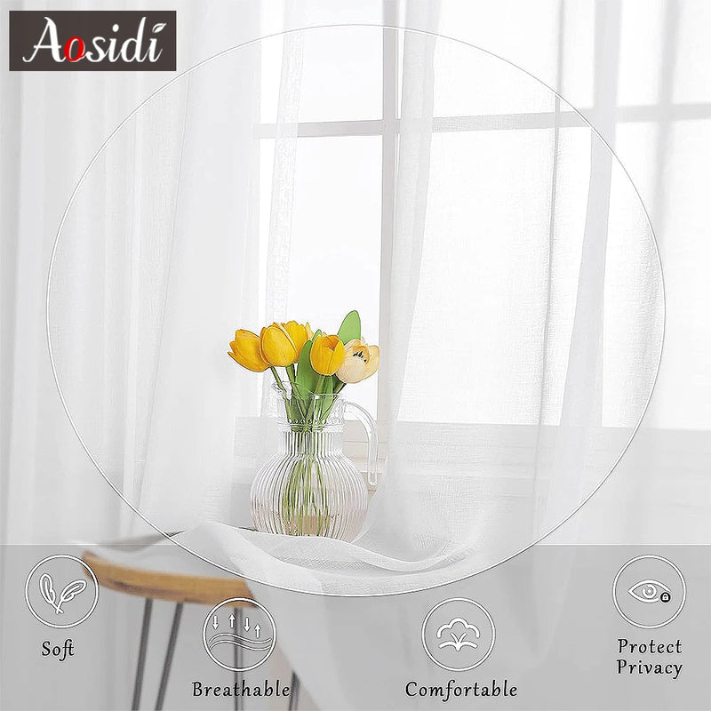 Voilage effet lin extra long pour grandes fenêtres