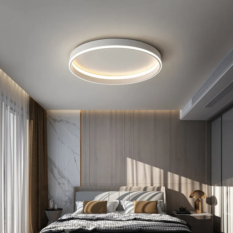 plafonnier led rond nordique minimaliste à intensité réglable décoratif