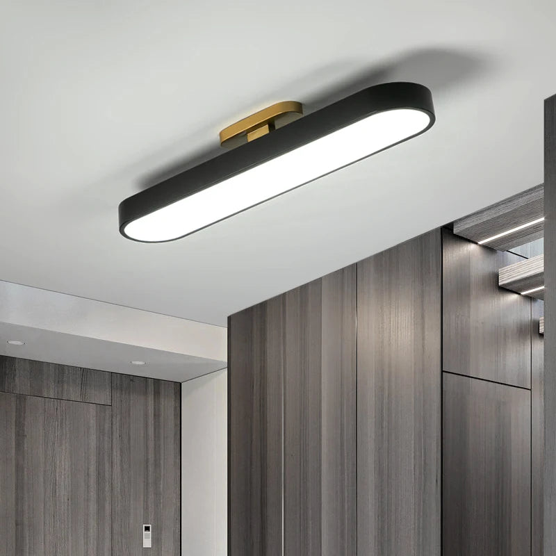 plafonnier led encastré rectangulaire moderne et minimaliste - vue 5 sur 9