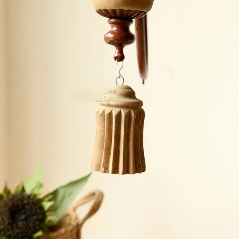 lustre industriel en résine antique avec bougeoirs à led - vue 7 sur 10