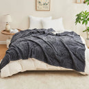 plaid sherpa jacquard doux motif plaid salon chambre