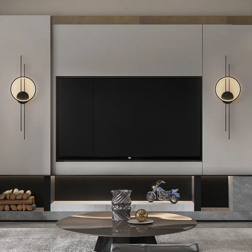 applique murale led minimaliste à trois gradations art déco