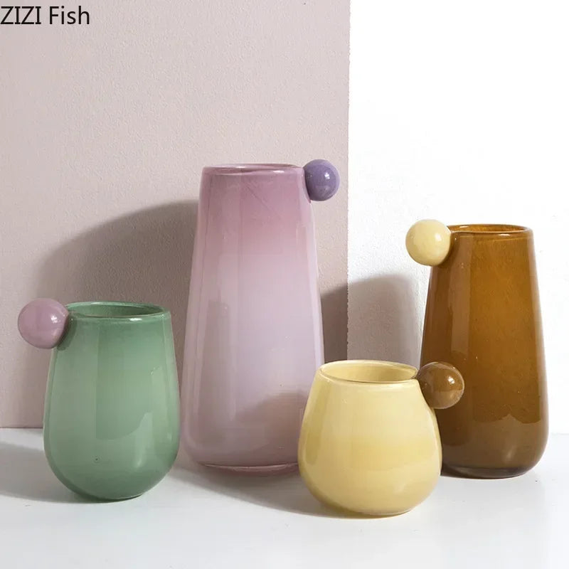 vase en verre bonbon pour décoration florale esthétique - vue 4 sur 10