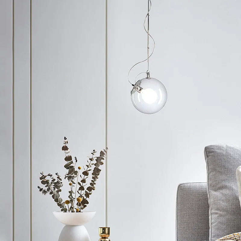 suspension design boule de verre pour intérieur romantique et restaurant - vue 4 sur 8