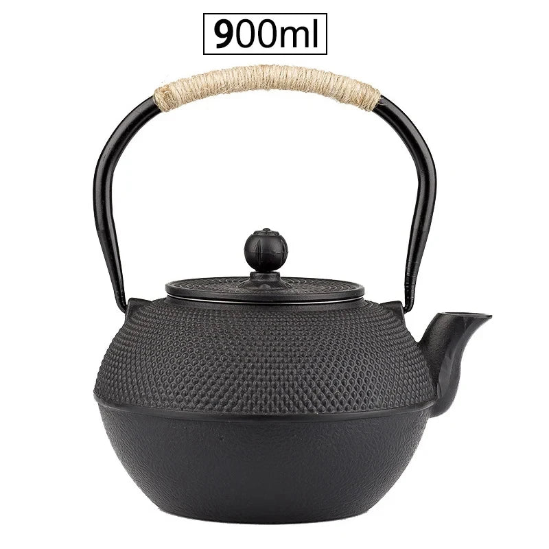 Théière japonaise en fonte avec infuseur inox intégré - vue 8 sur 9
