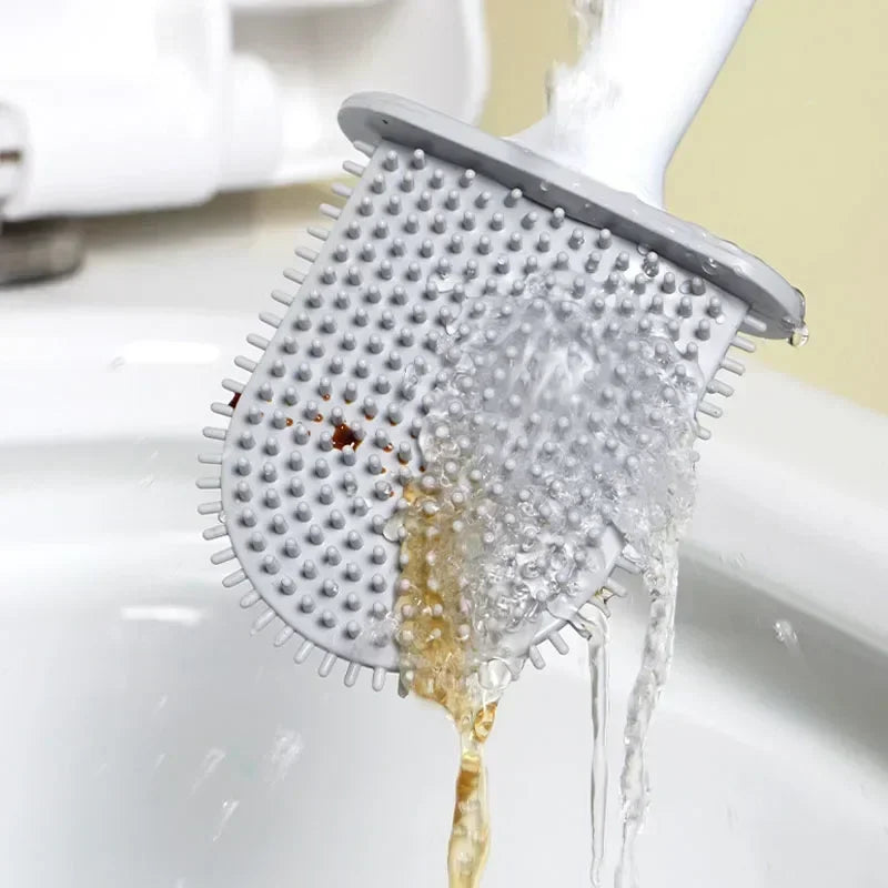 brosse en silicone avec manche flexible et support de séchage rapide - vue 6 sur 8
