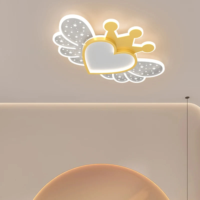 lustre led ultra lumineux moderne nordique avec décoration d'amour