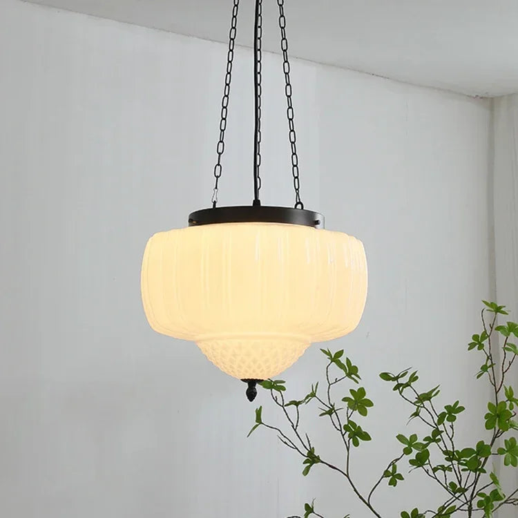 lustre en verre vintage pour décoration intérieure nordique