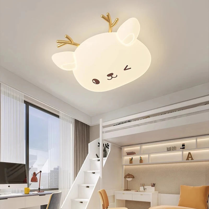 plafonnier nordique faon pour chambre d'enfant moderne et chaleureuse - vue 5 sur 8