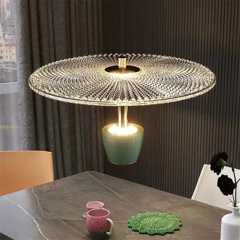 suspension minimalistes modernes en verre grain d'eau