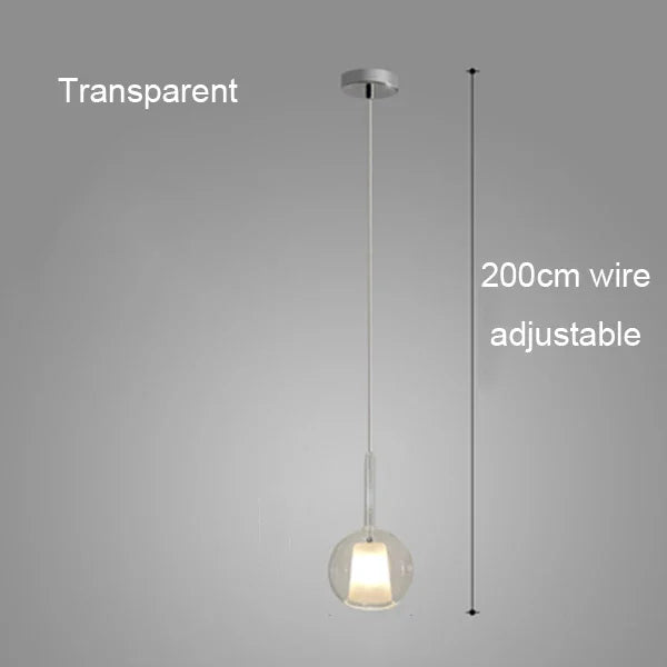 lustre moderne abat-jour en verre pour décoration intérieure - vue 8 sur 15