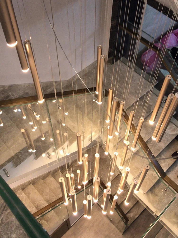 Lustre led suspendu design moderne pour villa loft hôtel