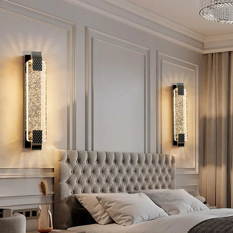 applique murale luxe nordique en cristal moderne éclairage décoratif - vue 5 sur 15