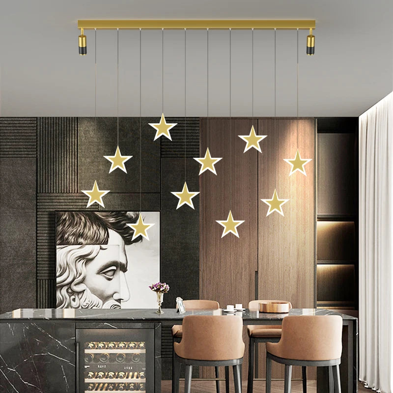 suspension led nordique pour cuisine hôtel et café - vue 6 sur 14