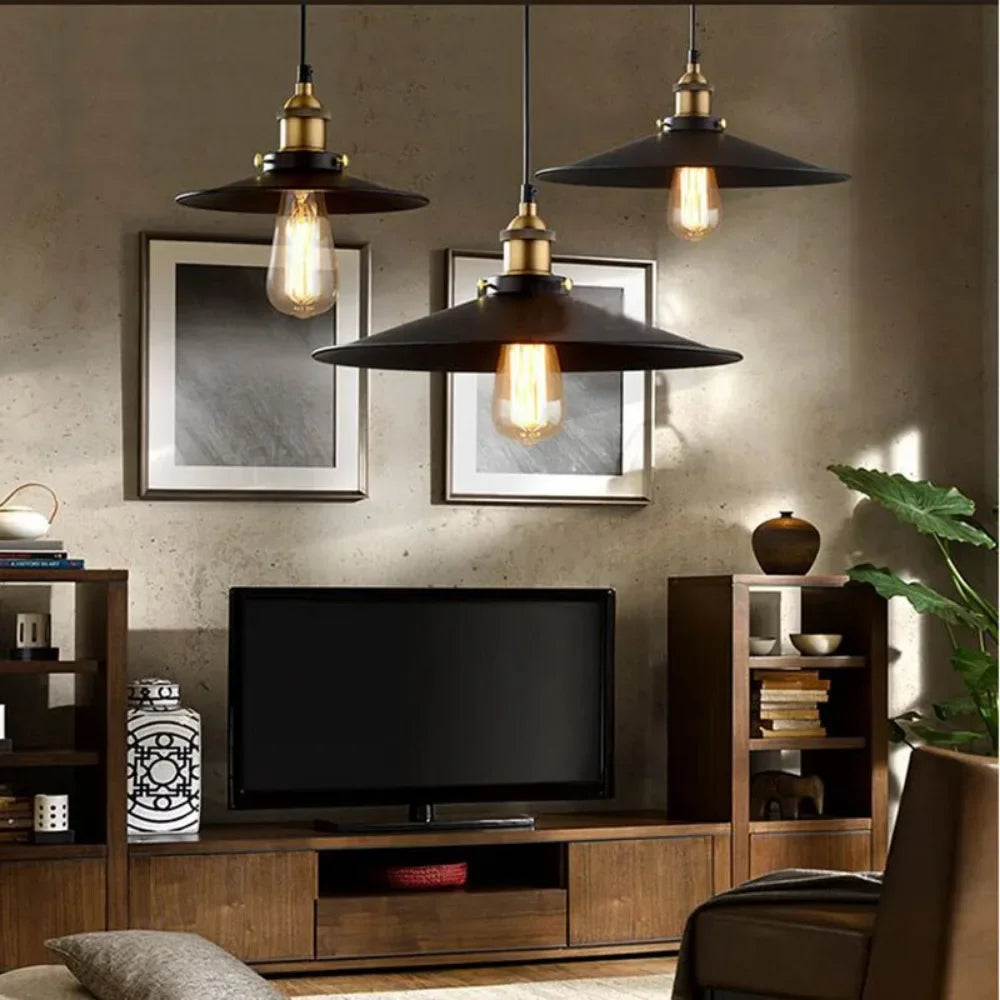 Suspension LED conique industrielle en métal - vue 7 sur 7